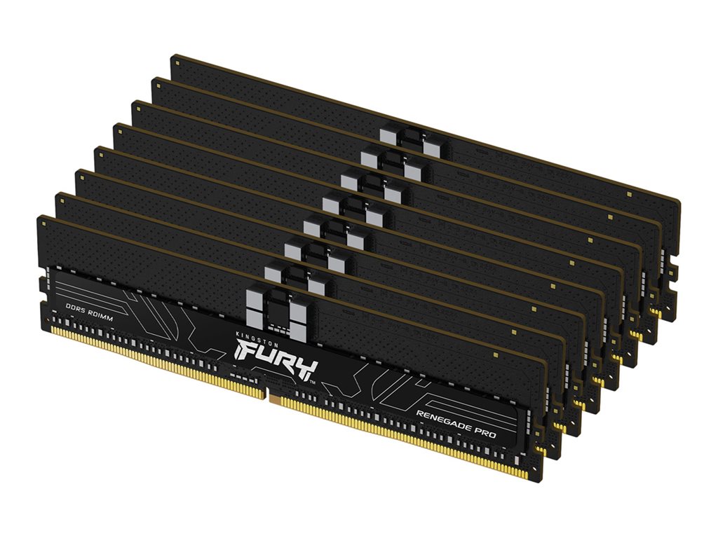 Kingston FURY Renegade Pro - DDR5 - Kit - 128 GB: 8 x 16 GB - DIMM 288-PIN - 6400 MHz / PC5-51200 - CL32 - 1.4 V - registriert - ECC - Schwarz